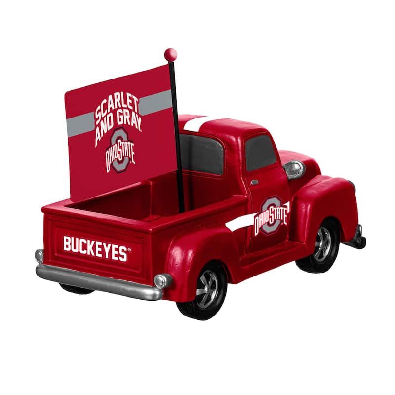 NCAA Rally Truck Garden Statue with Team Flag