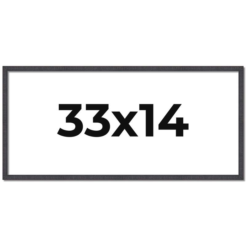 33x14 Frame Brown Picture Frame - Complete Modern Photo Frame Includes
