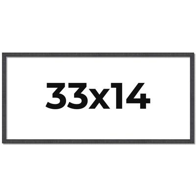 33x14 Frame Brown Picture Frame - Complete Modern Photo Frame Includes