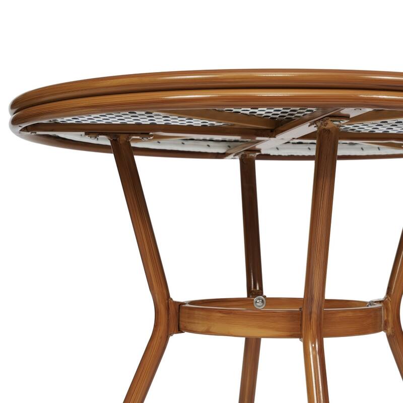 Indoor/Outdoor Commercial Glass Top Bistro Table