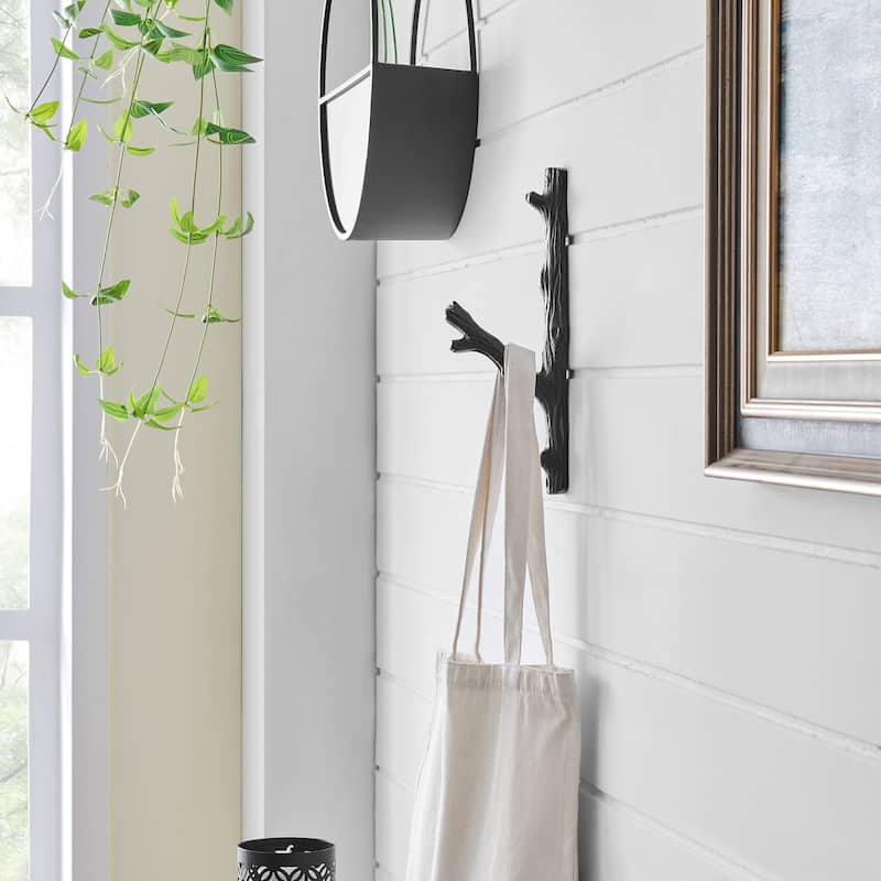 Danya B. Cast Iron Tree Branch Wall Mount Coat Hooks (Set of 2)
