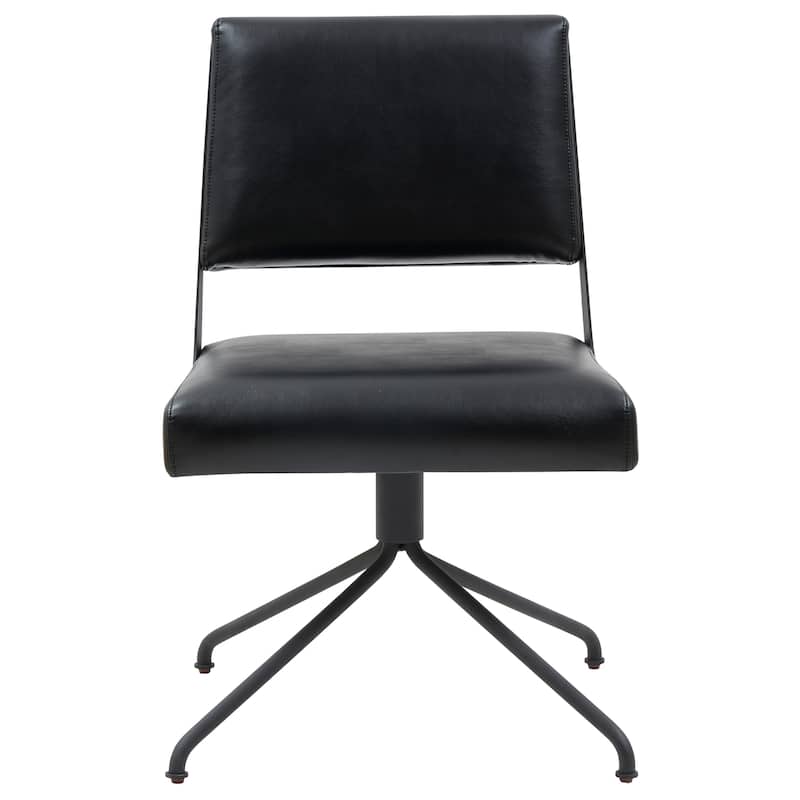 SAFAVIEH Couture Kanja Swivel Office Chair - 22Wx24Dx34H - Black