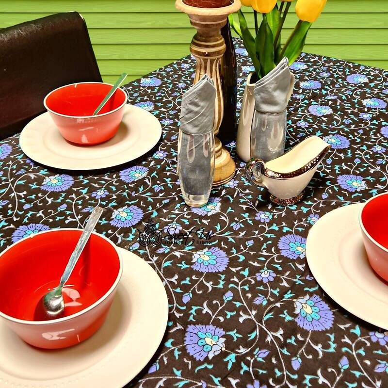 Cotton Floral Tablecloth for Rectangle Tablecloth