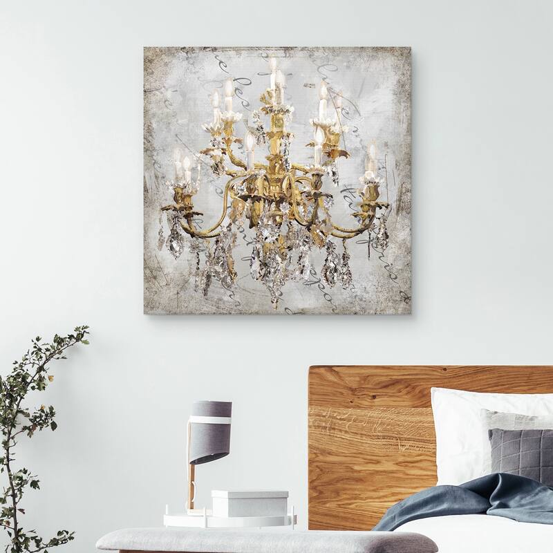 Crystal Luxe II Gold by Studio Arts Canvas Art Print