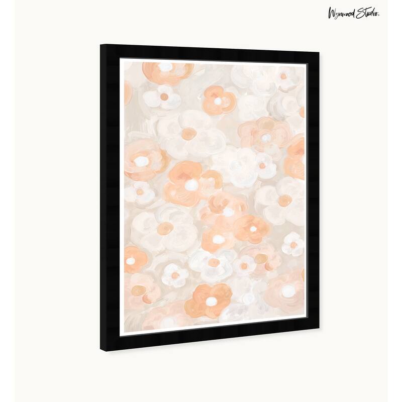 Wynwood Studio Sitrus Flora Framed Boho Floral 1 Piece Canvas Wall Art