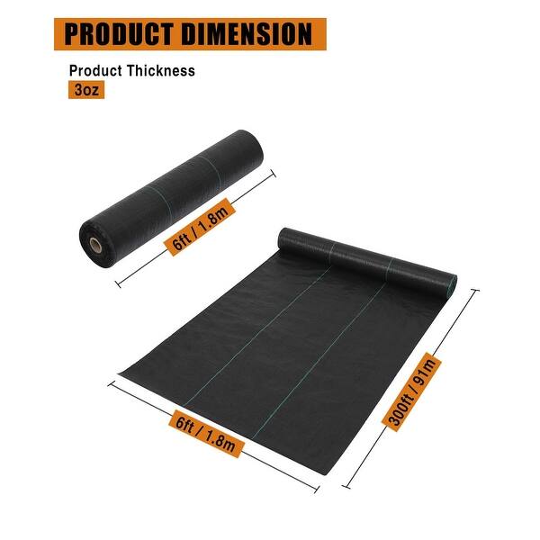 dimension image slide 2 of 6, Weed Control Garden Cloth, Weed Block Gardening Ground Cover Mat