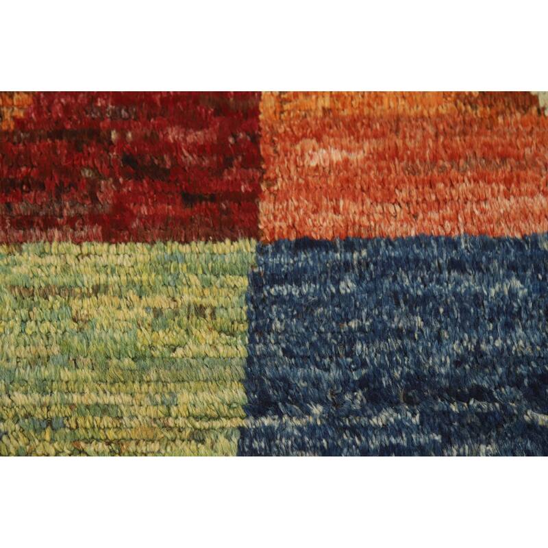Checkered Moroccan Oriental Area Rug Handmade Bedroom Wool Carpet - 6'11" x 10'0"
