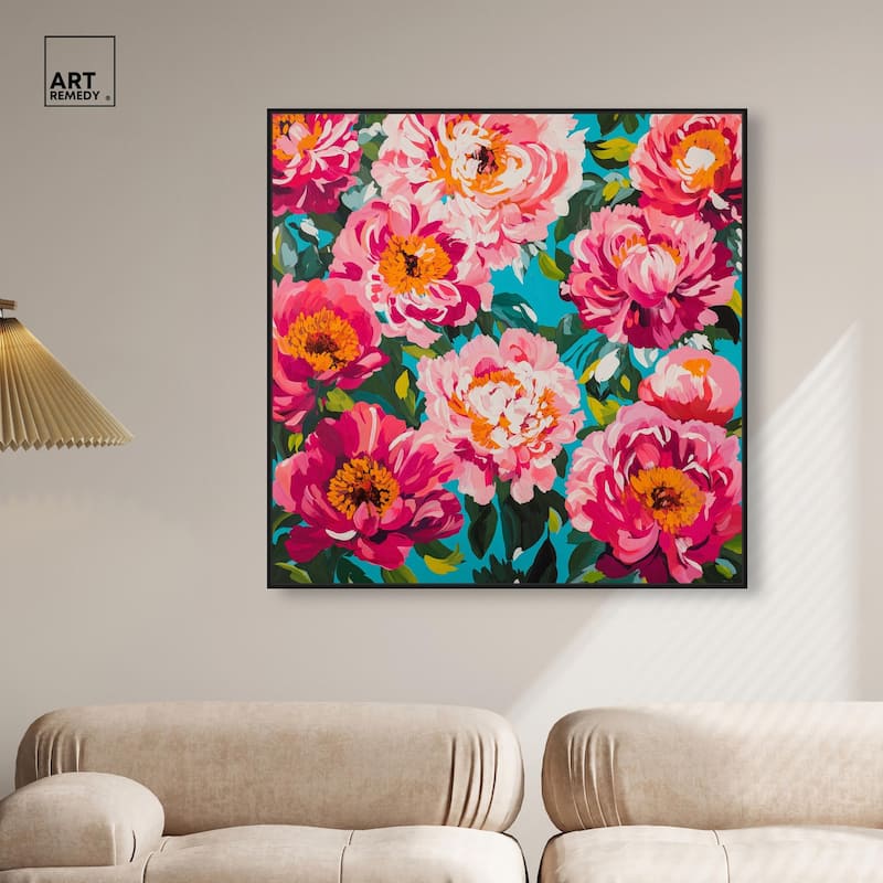 Maximalist Bloom Canvas by Art Remedy