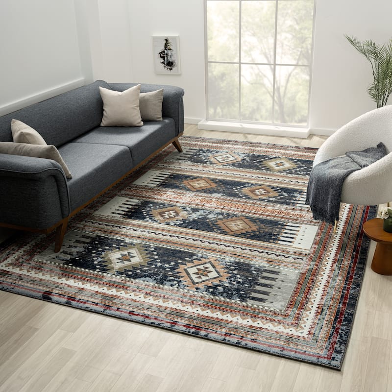 Petra Southwestern Power-Loom Area Rug