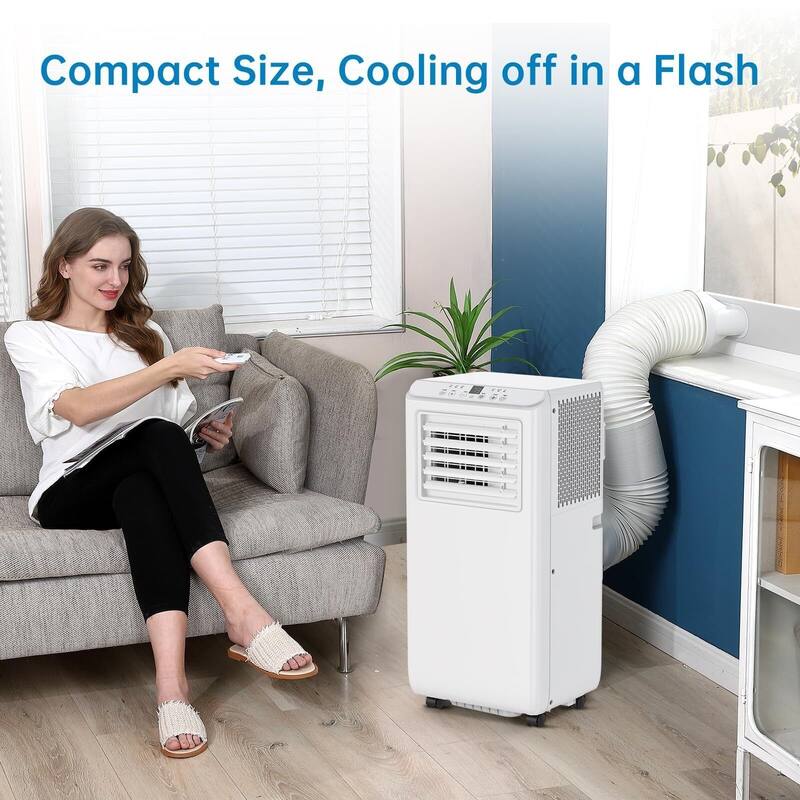 8000 BTU Portable Air Conditioner Window Kit for Rooms