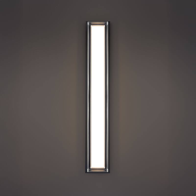 Ice Bar 26in LED Outdoor Wall Light Selectable CCT 2700-3000-3500-4000K set to 2700K in Black