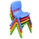 preview thumbnail 6 of 7, Costway Kids Plastic Table and 4 Chairs Set Colorful Play School Home