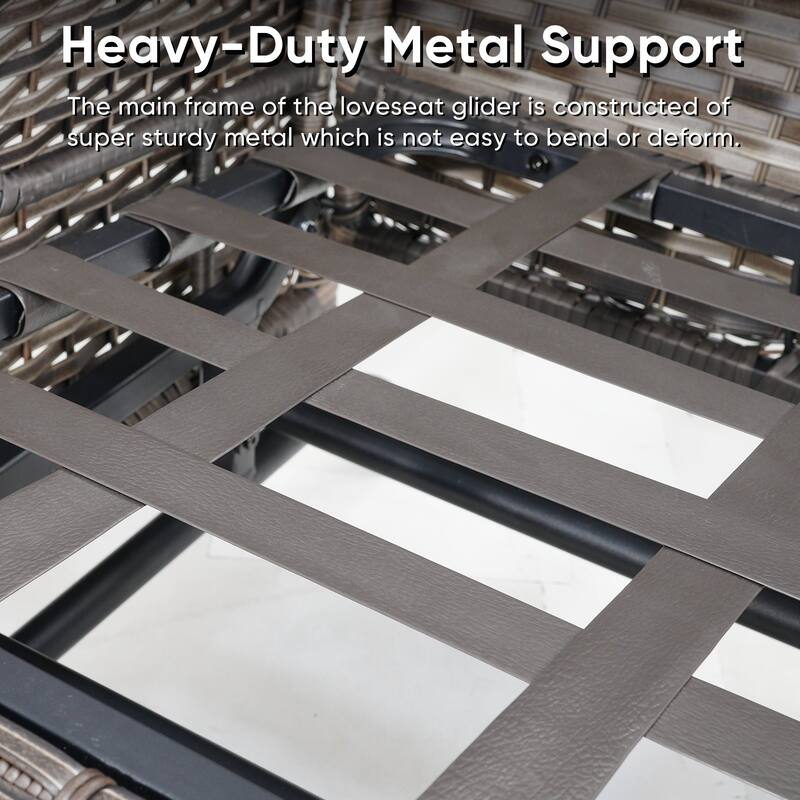 Outdoor 2 Sectional Sofa with Fire Pit Table Set