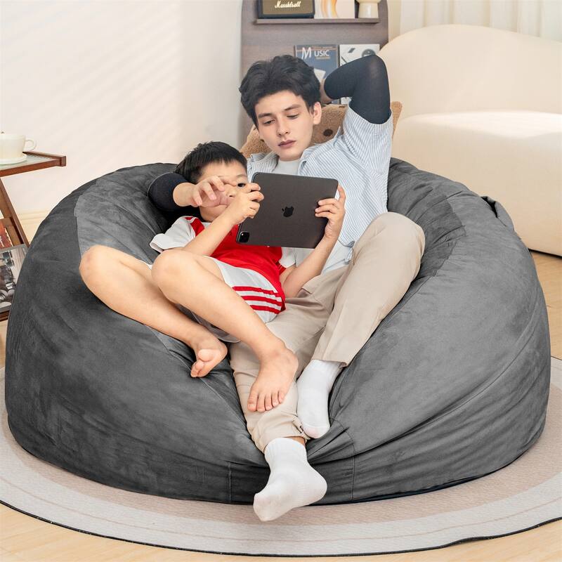 Giant 5' Memory Foam Furniture Bean Bag Chairs with Microfiber Cover