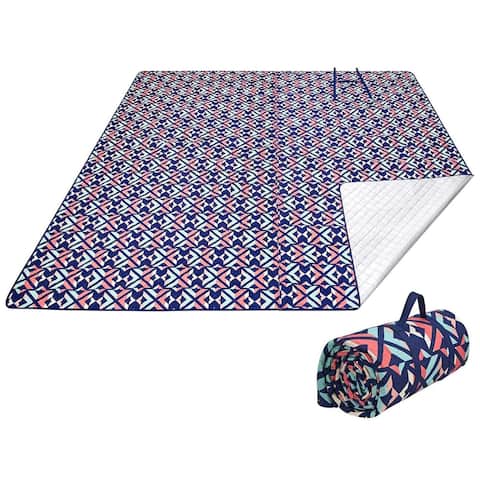 KingCamp Portable Outdoor Waterproof Picnic Hiking Blanket 118" x 118", Rose Red - 5.8