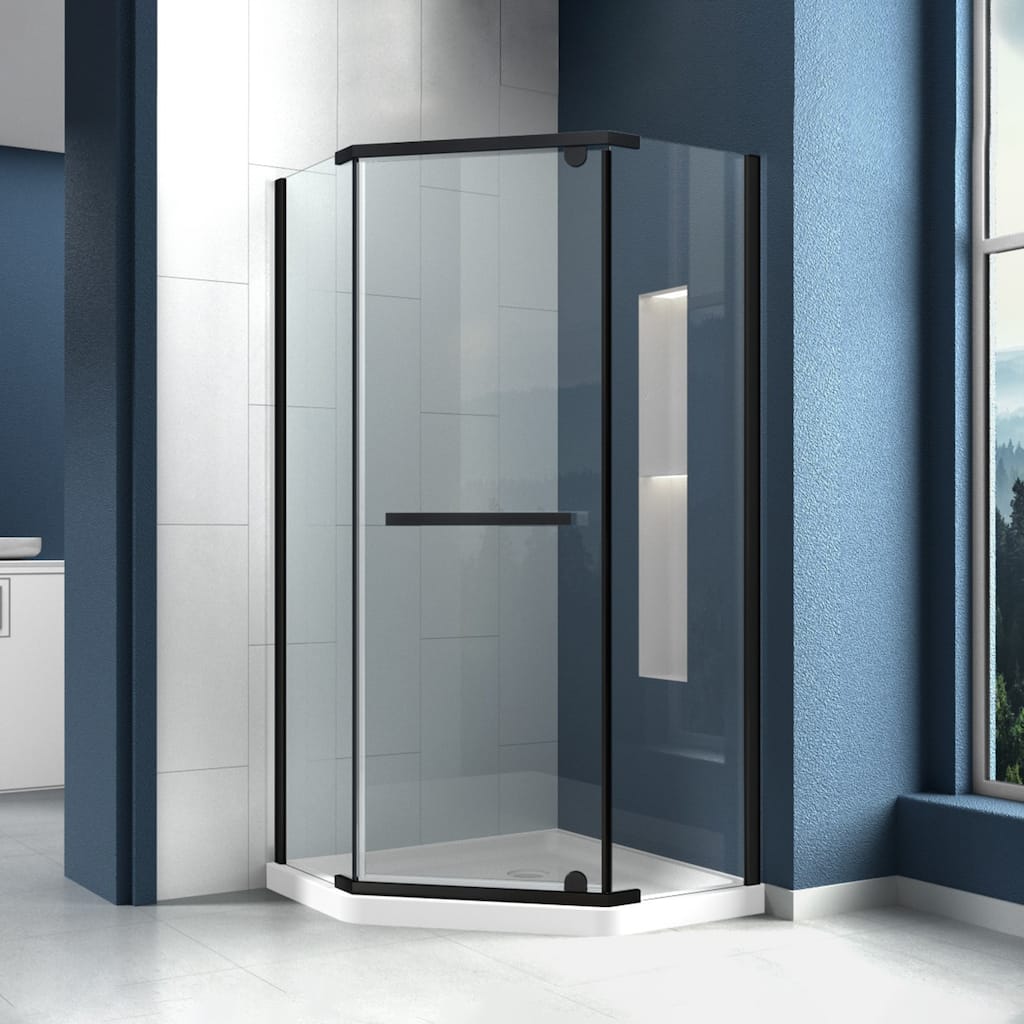 i-Homare 38 in. x 38 in. x 72 in. Semi-Frameless Pivot Shower Enclosure