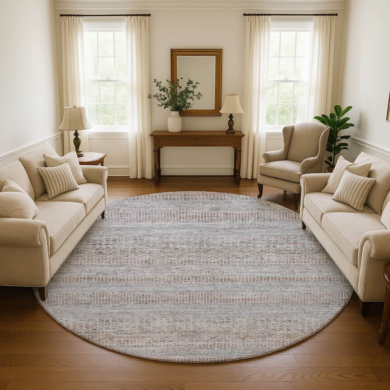 Premium Washable Super Soft Global Ombre Mayfield Rug - Linen - 8' x 8'