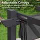 preview thumbnail 7 of 47, PURPLE LEAF Gazebo Outdoor Retractable Modern Large Size Pergola w Lights