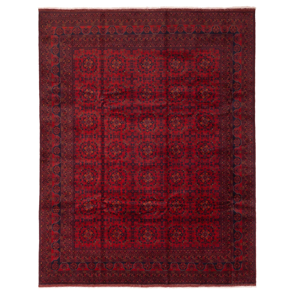ECARPETGALLERY Hand-knotted Finest Khal Mohammadi Red Wool Rug - 8'10 x 11'1