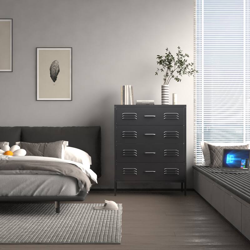 Metal Storage Cabinet with 4 Drawers for Office,Home,Garage