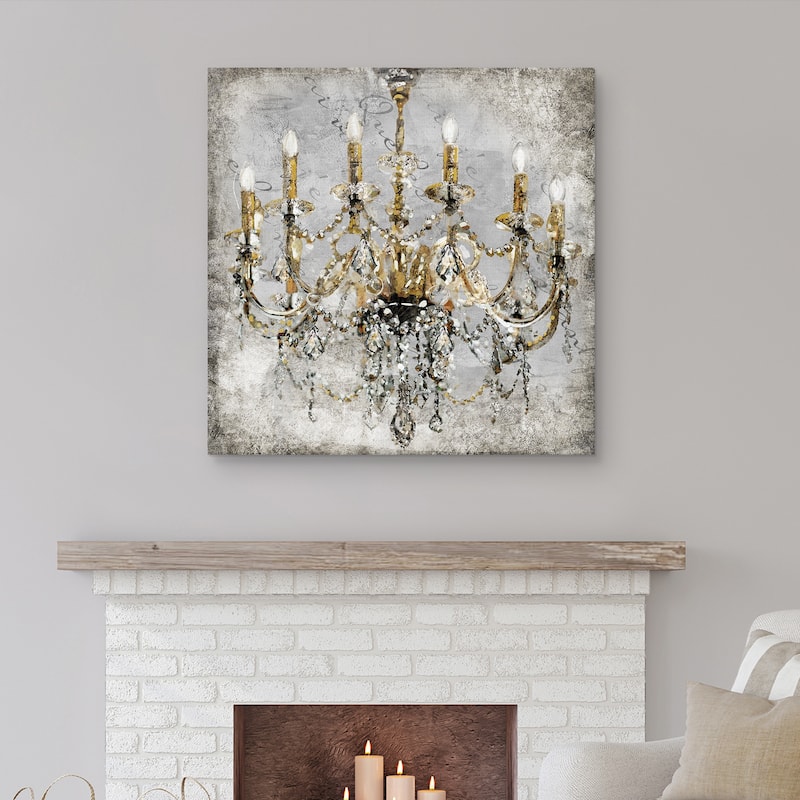 Crystal Luxe I Gold by Studio Arts Canvas Art Print