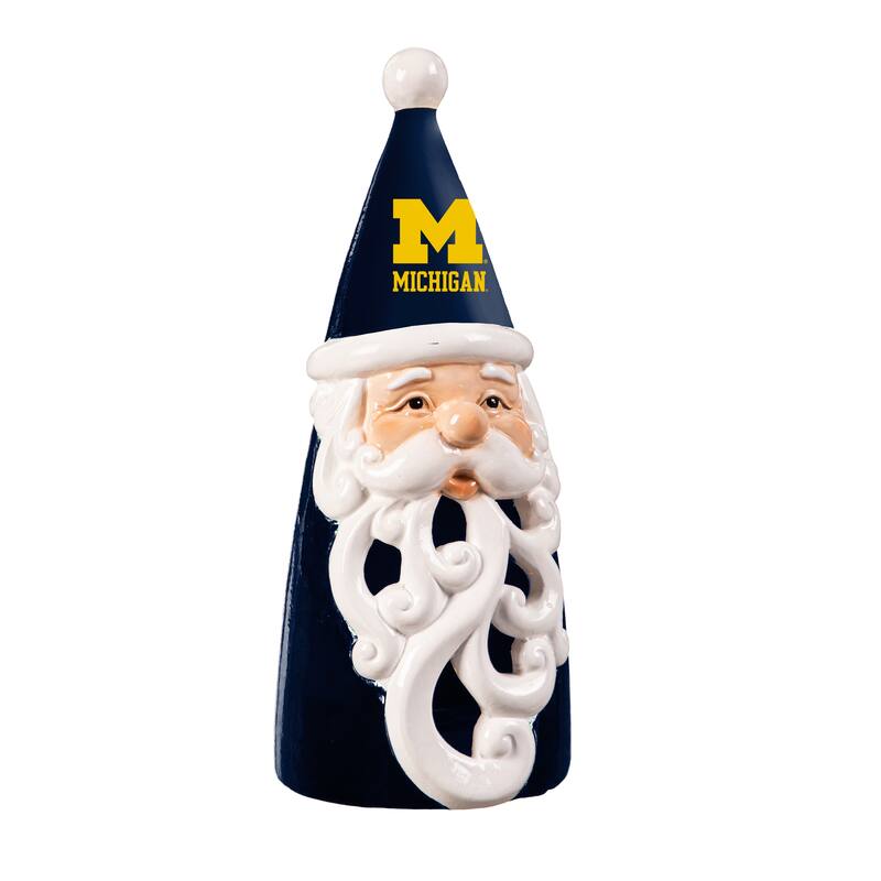 University Of Michigan Santa LED Garden Statuary, 8"
