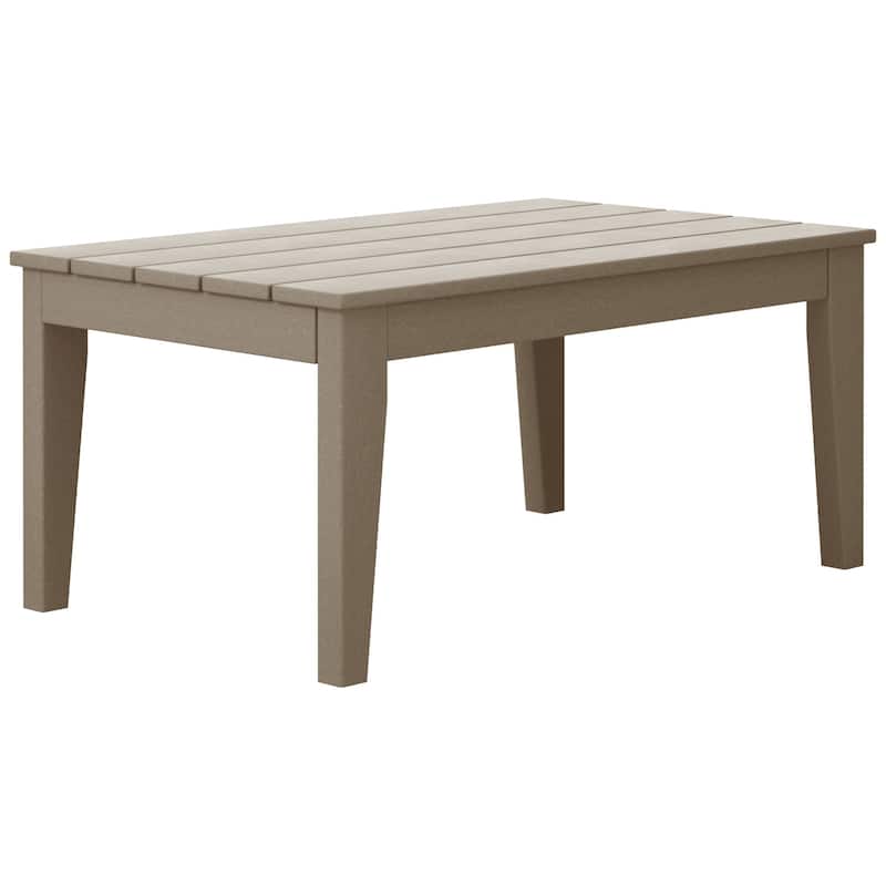Polytrends Laguna 3-Piece Outdoor Patio Bench Set With Coffee Table
