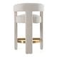 preview thumbnail 4 of 5, Modrest Adam Modern Beige Fabric & Brass Counter Chair