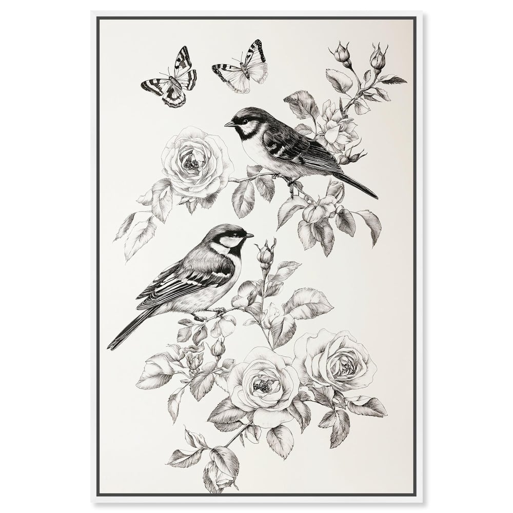 Perched Pair I Canvas by Art Remedy