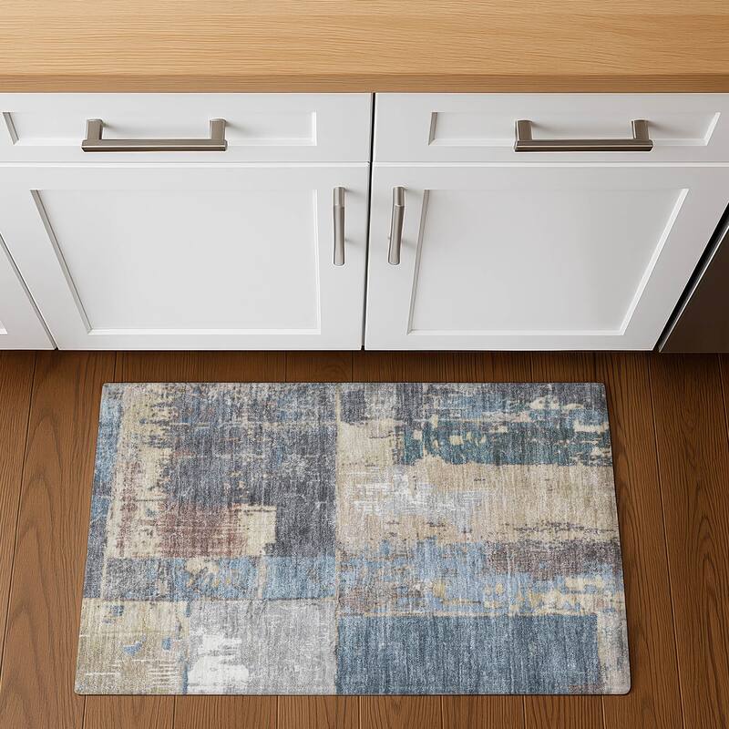 Premium Washable Super Soft Contemporary Geo Mayfield Rug - Beige - 1'8" x 2'6"