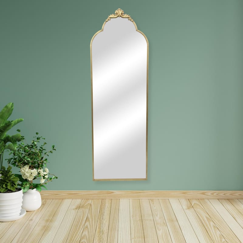 Victorian Style Framed Floor Mirror - 65" - Gold