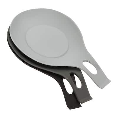 3.74" Silicone Spoon Rest Kitchen Utensil Holder 1 Set/3pcs