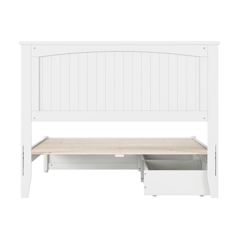 Malta Platform Bed with Panel Footboard and Storage Drawers