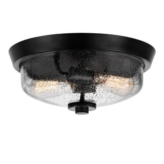 Radius 2-Light Flush Mount in Earth Black