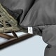 preview thumbnail 49 of 128, LeisureMod Modern 2-Person Egg Hanging Swing Chair with Beige Wicker, Oxford Fabric Cover, Patio Hammock Lounger and Cushions