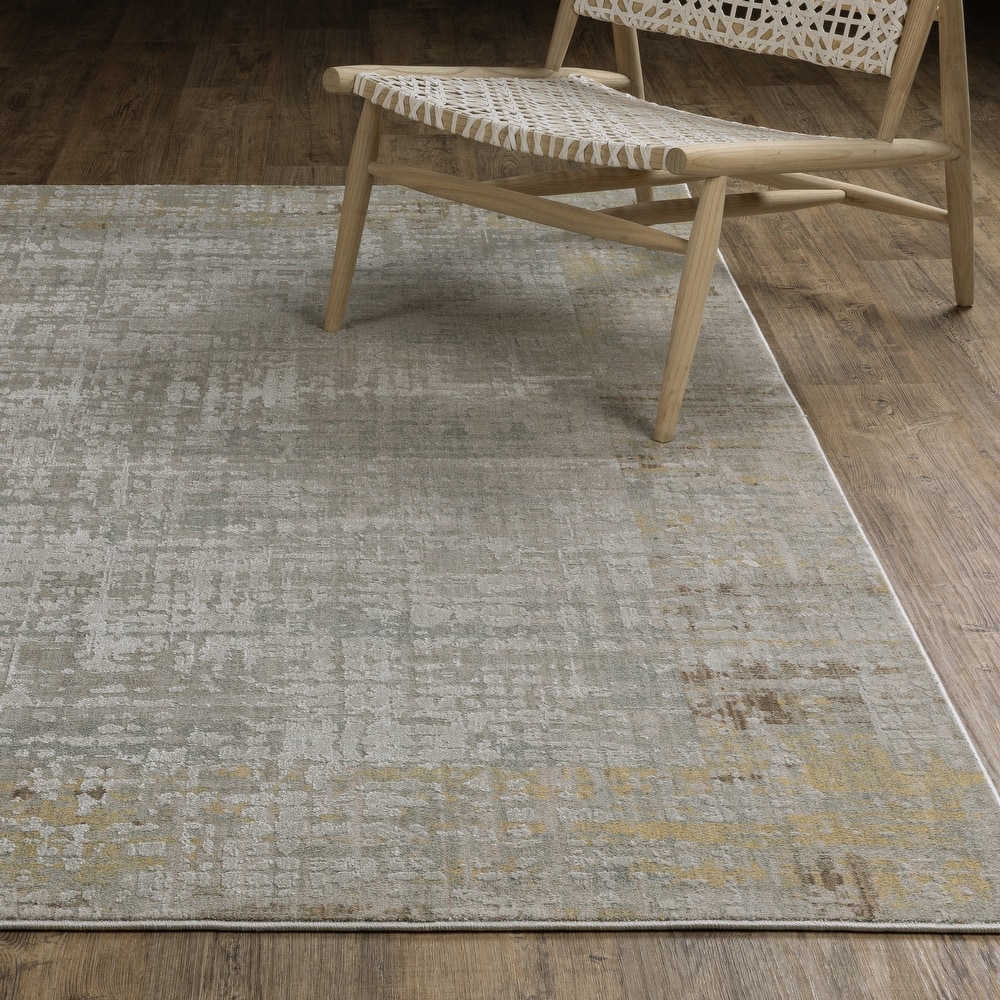 Melody Distressed Abstract Beige/ Multi Area Rug