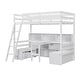 preview thumbnail 10 of 8, Twin Size Loft Bed With Storage Shelves, Drawers, Seat And Desk