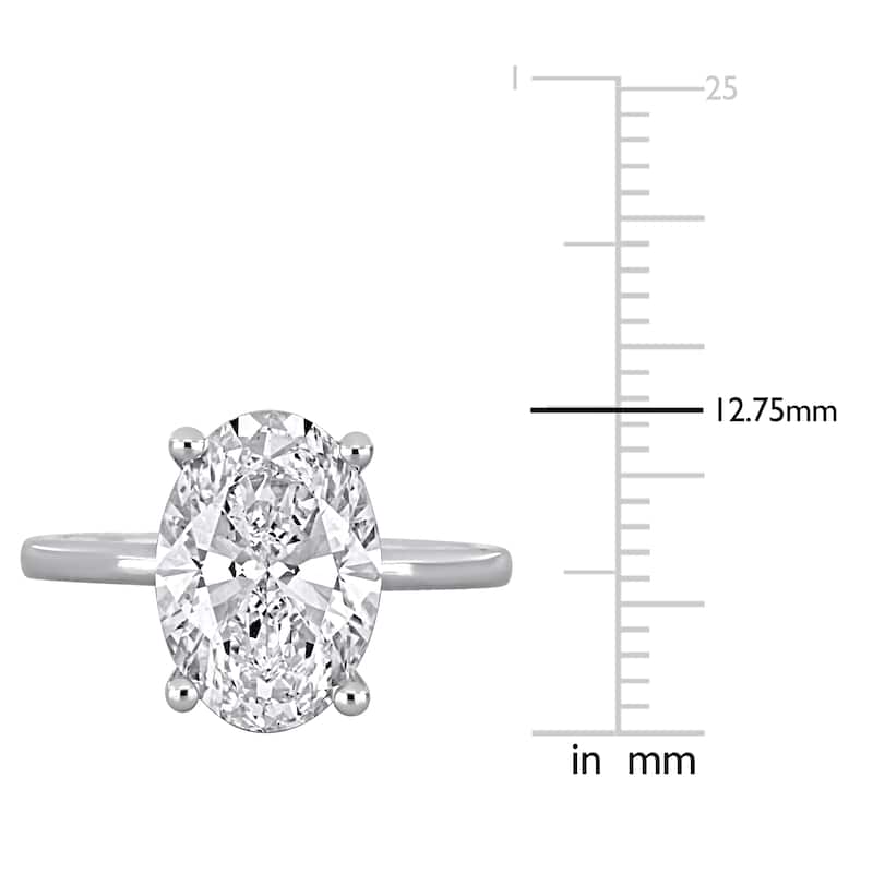 Miadora 4 1/6ct TDW Lab-Grown Diamond Solitaire Ring in 14k White Gold