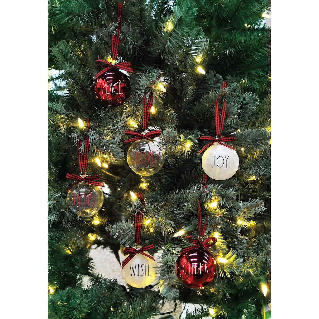 Rae Dunn Set of 6 CHRISTMAS Ornaments