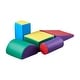 preview thumbnail 9 of 8, 5-Piece Set Multi Color PU Leather 5-Piece Foam Climbing Blocks Set for Kids and Safe - Multi Color - N/A
