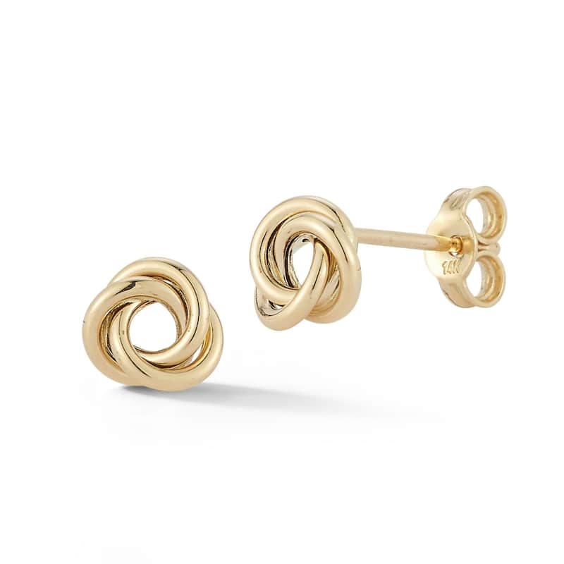 Soleil 14K Gold Dainty Love Knot Studs