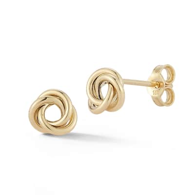 Soleil 14K Gold Dainty Love Knot Studs
