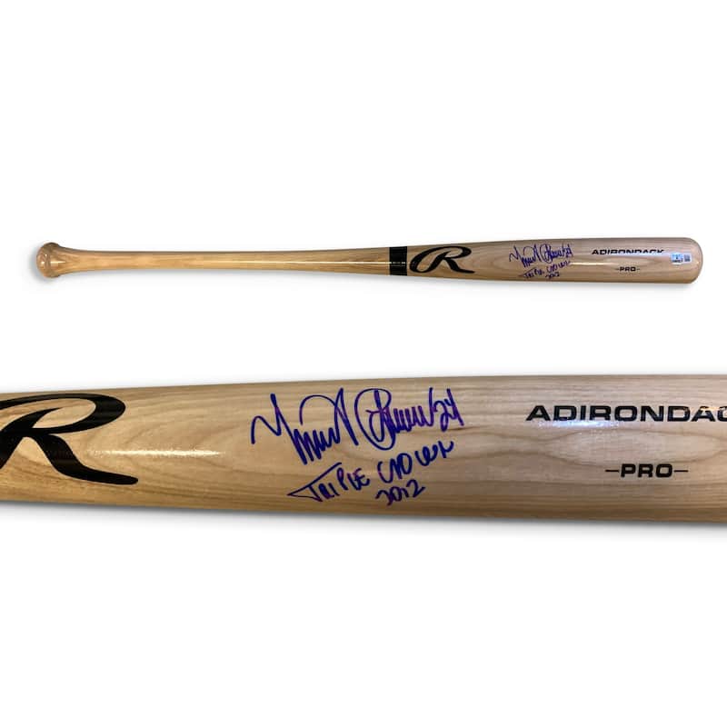Miguel Cabrera Autographed 34" Signed Baseball Bat TRIPLE CROWN 2012 Beckett COA - 8'6" x 11'6"