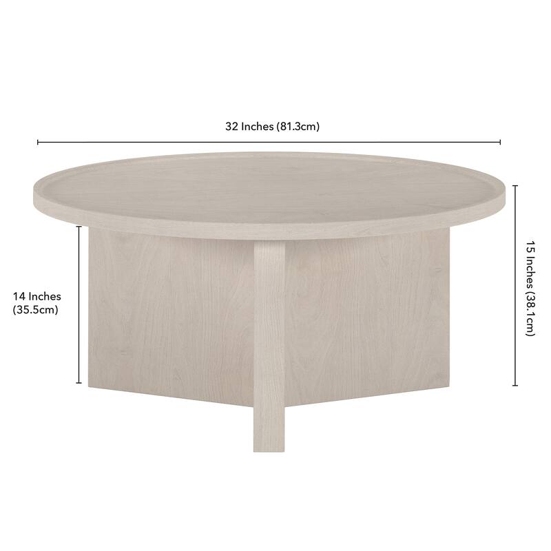 Gunnar 32" Wide Round Coffee Table - 32" Wide
