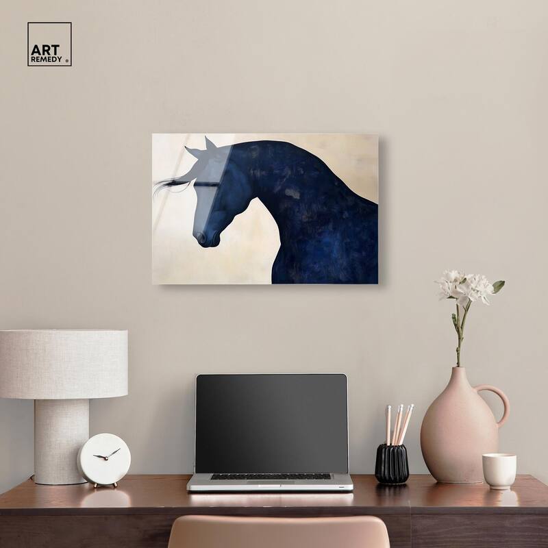 Blue Horse I Acrylic by Art Remedy, Ready to Hang