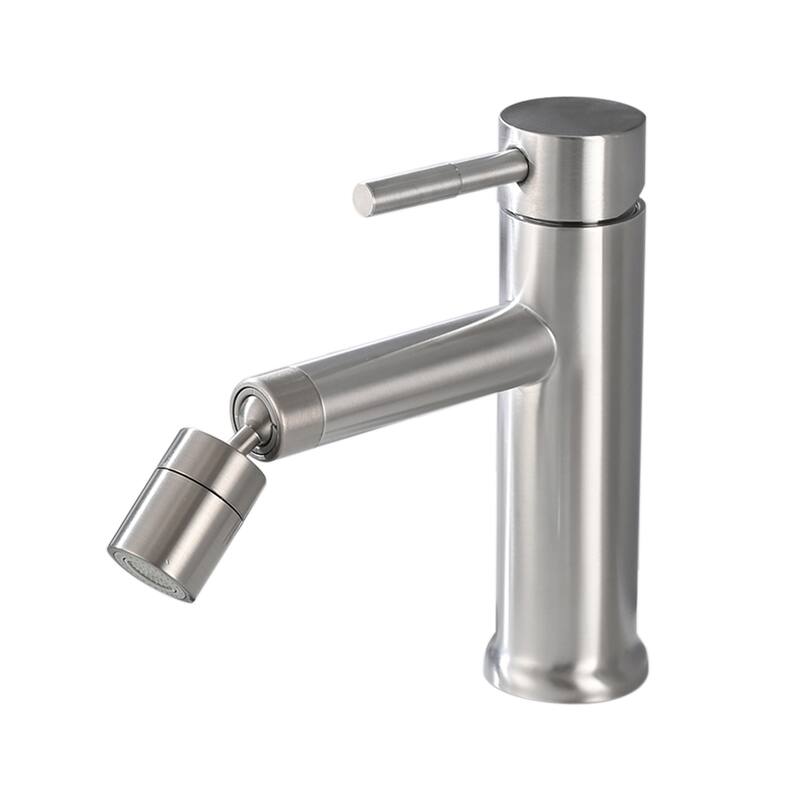 Topcraft Single Handle Bathroom Sink Faucet with 360° Swivel Faucet - Brushed Nickel