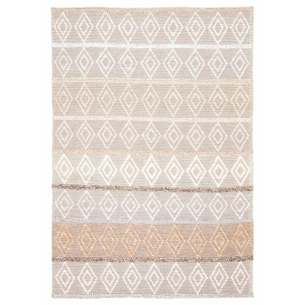 ECARPETGALLERY Braid weave Sienna Tan Wool Rug - 6'0 x 8'8