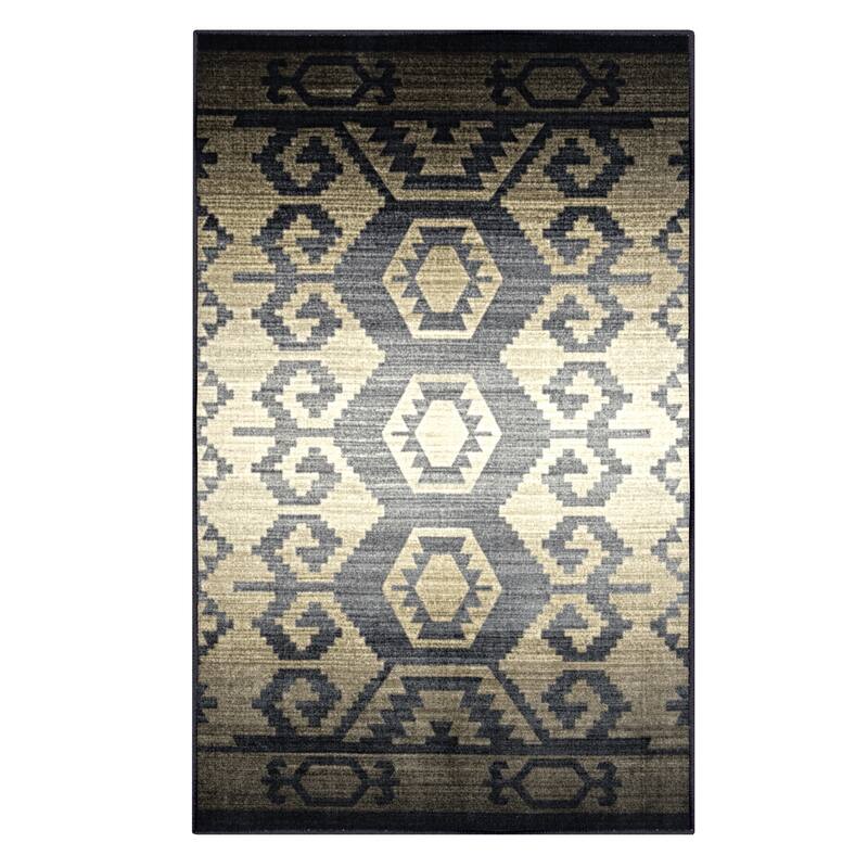 Superior Catori Geometric Boho Washable Non-slip Area Rug