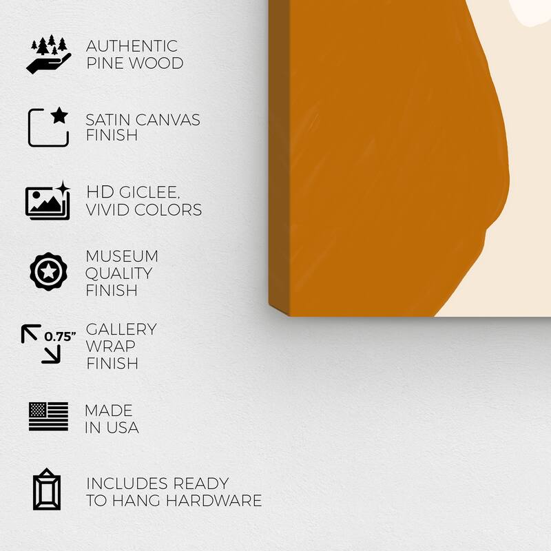Wynwood Studio Canvas Abstract Vanilla Coconuts Brown and Modern & Contemporary Wall Art Canvas Print
