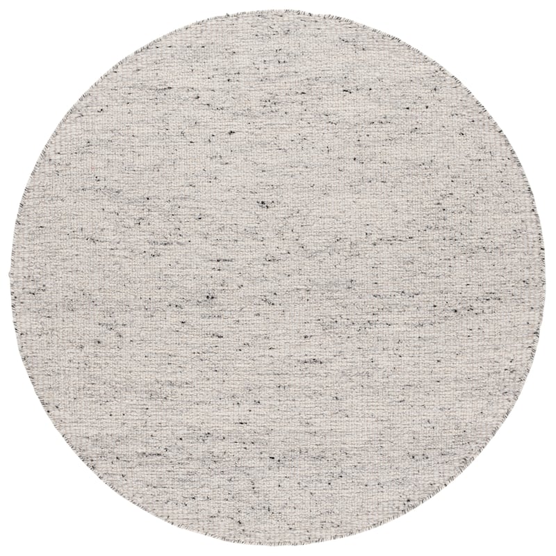 SAFAVIEH Handmade Mirage Wiarda Wool Rug - 6' Round - Light Grey/Black